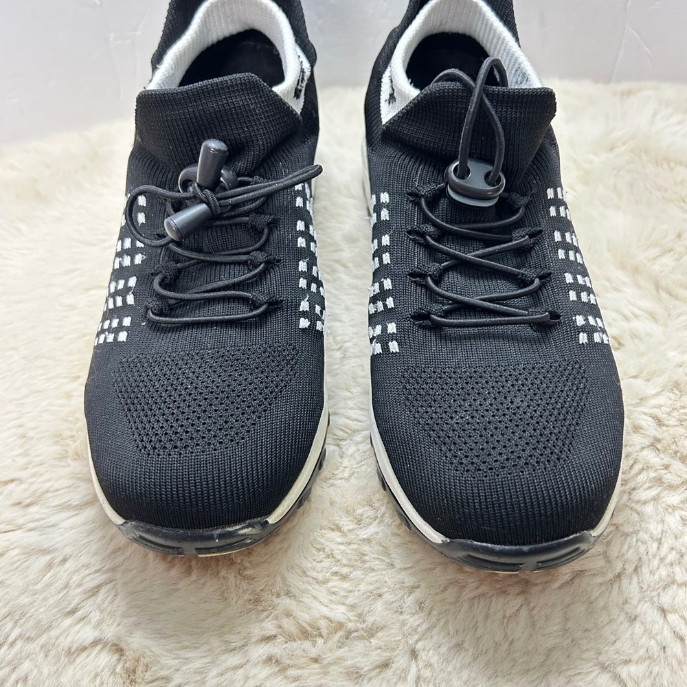 OrthoFit Air Cooled Memory Foam Walking Shoes Womens 7.5 Black Comfort Sneakers - Picture 2 of 8